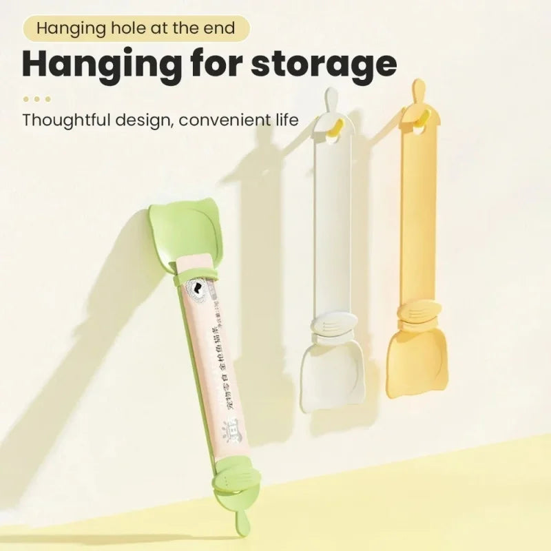 Cat Strip Feeder Spoon Long Handle Cat Food Strip Squeezer Pet Meat Mud Food Squeeze Treat Dispense Spoon For Cats Pet Supplies