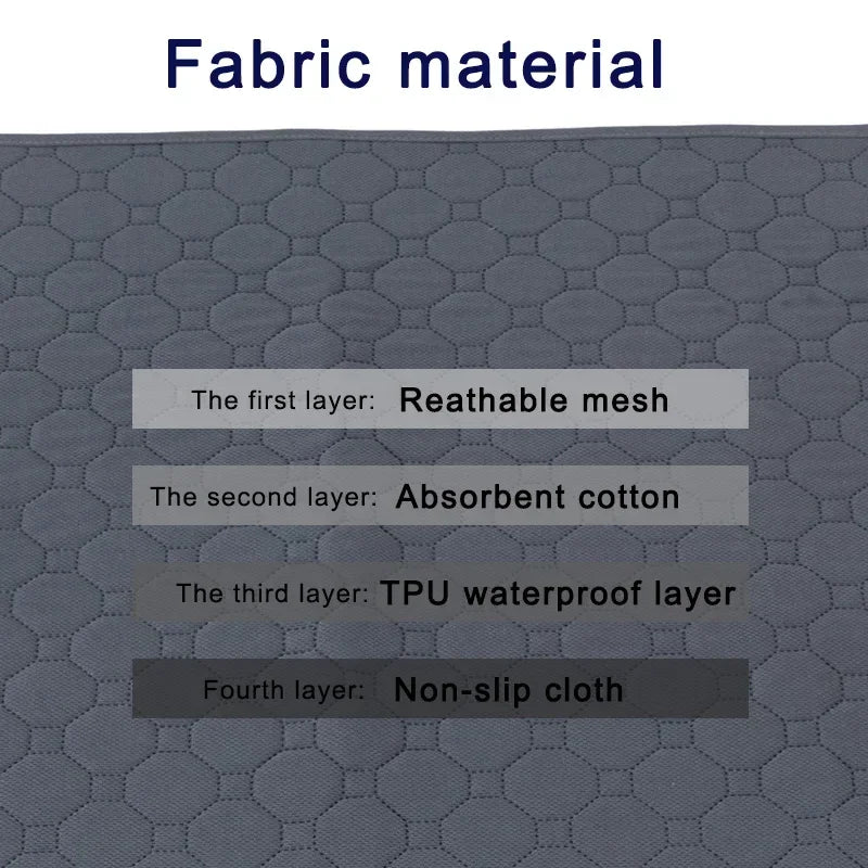 Reusable Dog Pee Pad Blanket Absorbent Diaper Washable Puppy Training Pad Pet Bed Urine Mat for Pet Car Seat Cover Pet Accessory