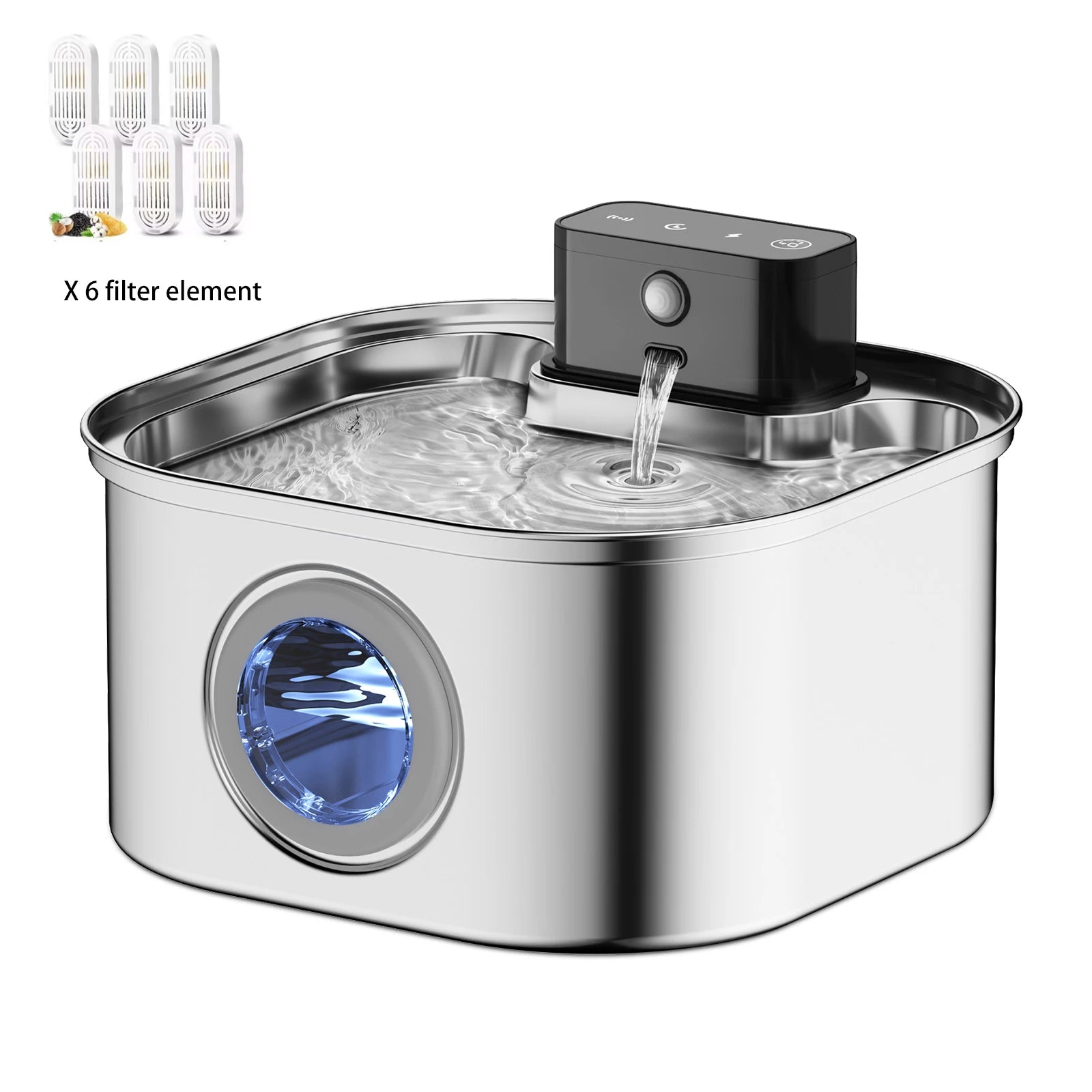 3L 5V Dogs Automatic Stainless Steel Rechargable Water Fountain Cat Drinker Sensor Pet Wireless Bowls Dispenser 4000mAh Battery