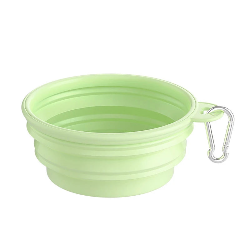 350ml/650ml/1000ml Collapsible Dog Bowl Outdoor Travel Pet Drinking Bowl for Dog Cats Folding Silicone Bowl Puppy Food Container