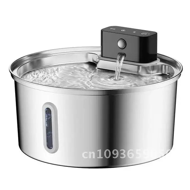 3L 5V Dogs Automatic Stainless Steel Rechargable Water Fountain Cat Drinker Sensor Pet Wireless Bowls Dispenser 4000mAh Battery