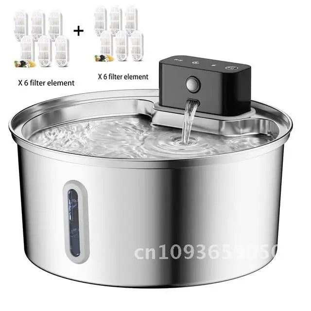 3L 5V Dogs Automatic Stainless Steel Rechargable Water Fountain Cat Drinker Sensor Pet Wireless Bowls Dispenser 4000mAh Battery