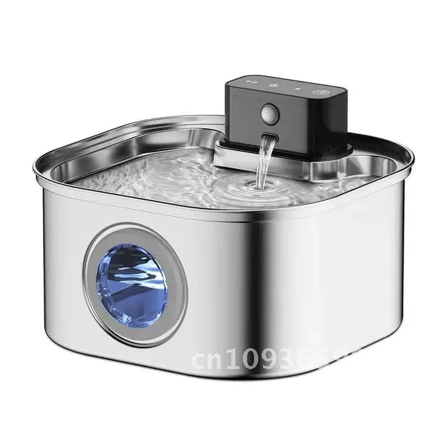 3L 5V Dogs Automatic Stainless Steel Rechargable Water Fountain Cat Drinker Sensor Pet Wireless Bowls Dispenser 4000mAh Battery