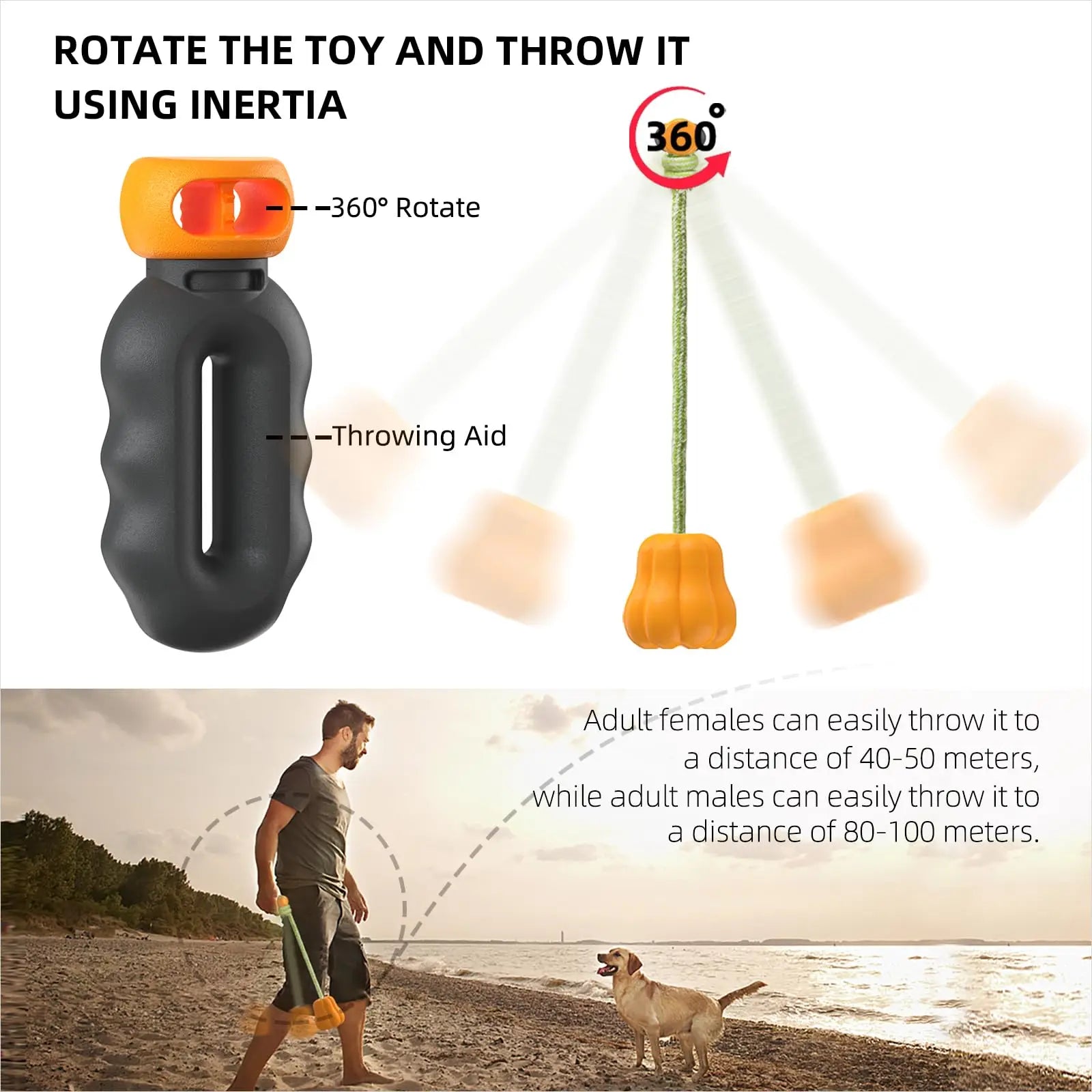 Interactive Dog Rope Fetch Toy Chew Proof Tug of War Ball for Medium to Large Breeds Aggressive Chewers Exercise Training Indoor