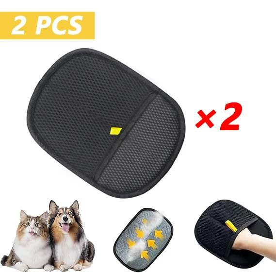 Pet Hair Removal Gloves - Reusable Static Grooming