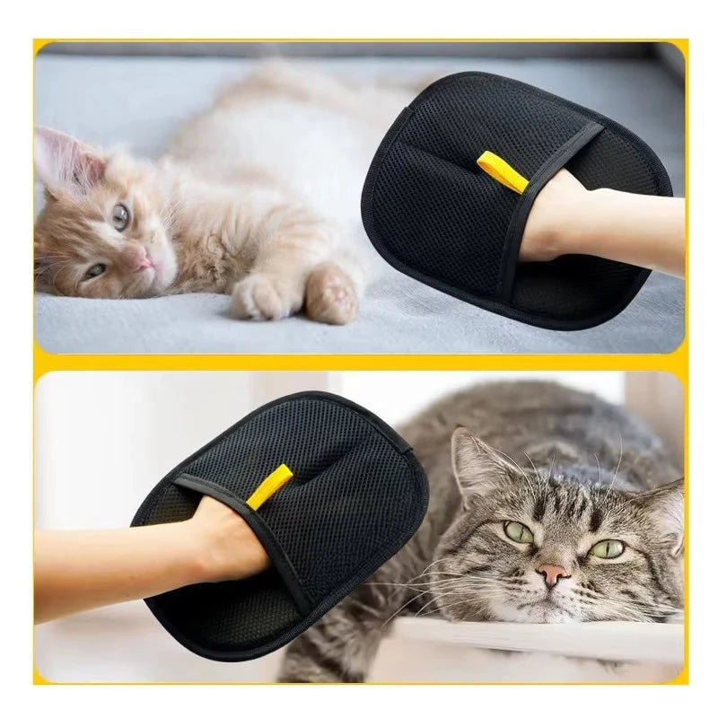 Pet Hair Remover Glove Brush Portable Washable Clothes Hair Dehairing Gloves Pet Dedusting Cleaning Tool Products
