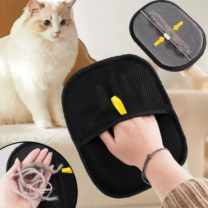 Pet Hair Remover Glove Brush Portable Washable Clothes Hair Dehairing Gloves Pet Dedusting Cleaning Tool Products