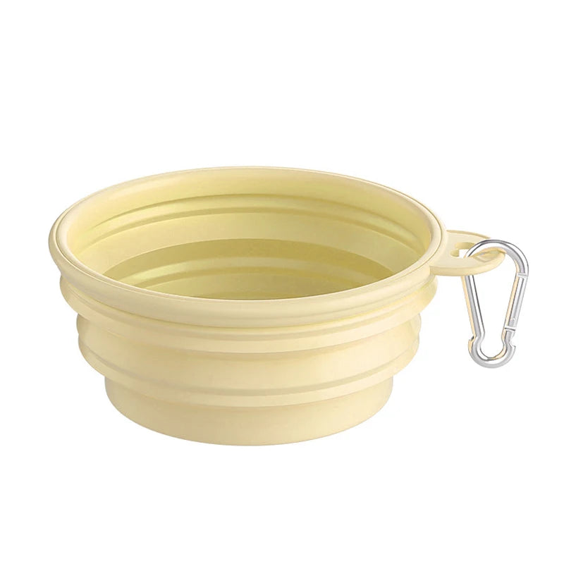 350ml/650ml/1000ml Collapsible Dog Bowl Outdoor Travel Pet Drinking Bowl for Dog Cats Folding Silicone Bowl Puppy Food Container