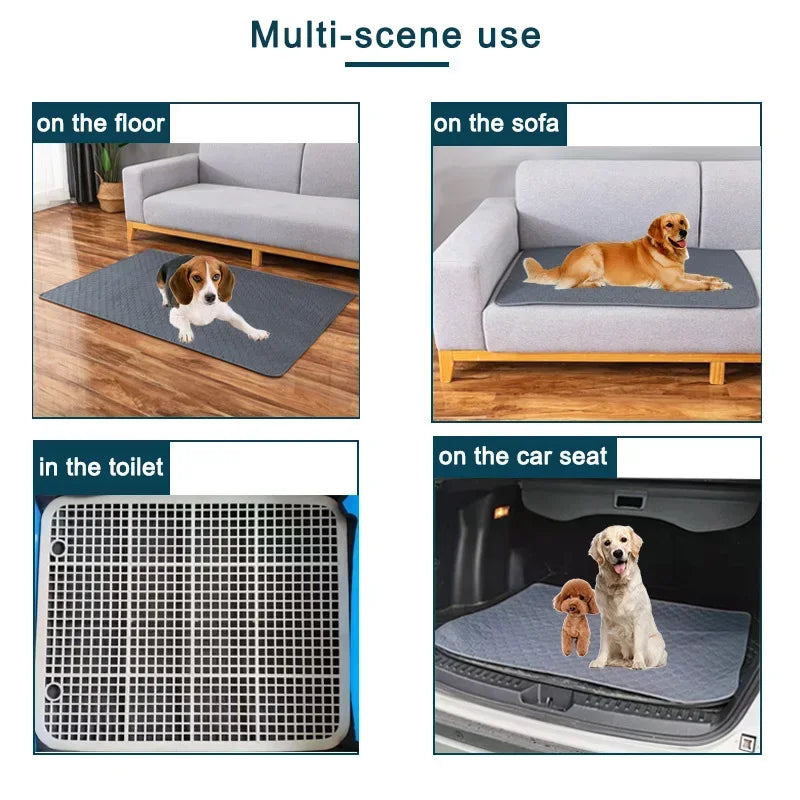 Reusable Dog Pee Pad Blanket Absorbent Diaper Washable Puppy Training Pad Pet Bed Urine Mat for Pet Car Seat Cover Pet Accessory