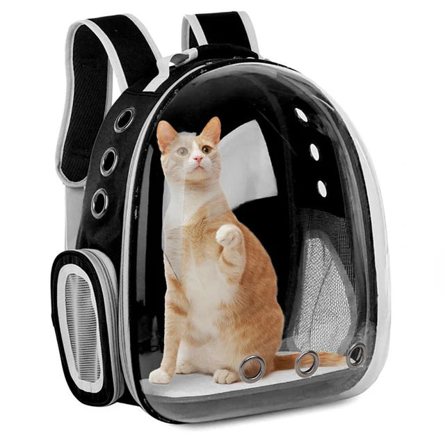 Premium Transparent Breathable SpaceCapsule Pet Backpack Lightweight Portable Soft Carrier Bag for Cats Dogs Travel Outdoor